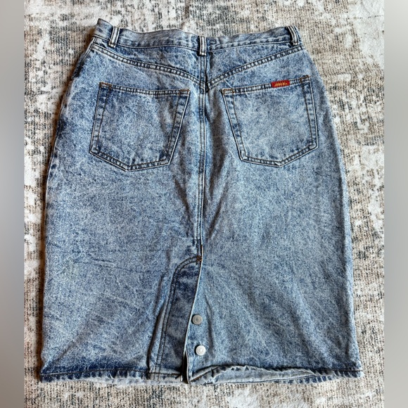 Vintage Jordache Acid Wash Denim Skirt 100% Cotton Size 14 (Measures Like A‎ 6 - Picture 3 of 11
